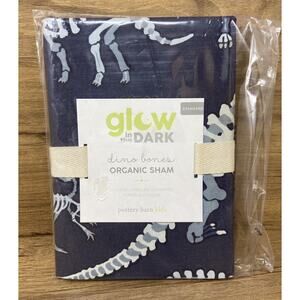 Pottery Barn Kids Glow In the Dark Dino Bones Standard Sham -NEW!